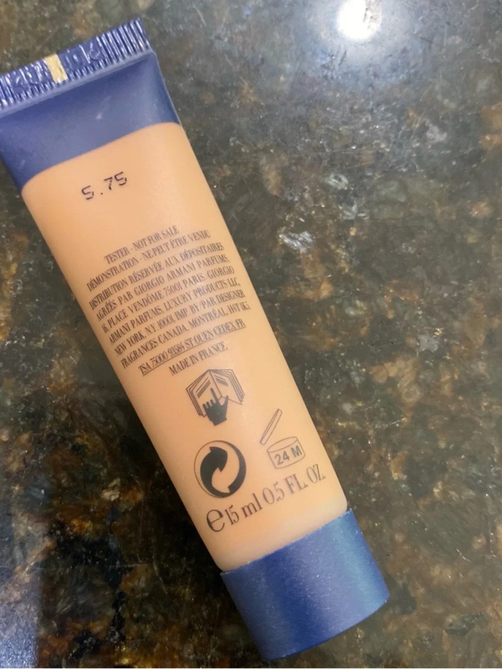 Giorgio Armani Face Fabric Liquid Foundation Tube - Beige with Blue Cap